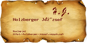 Holzberger József névjegykártya